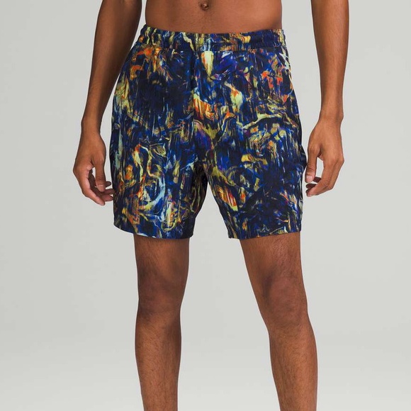 Lululemon Pace Breaker Linerless Short 7" Hyper Flow Blue Multi - Picture 1 of 8